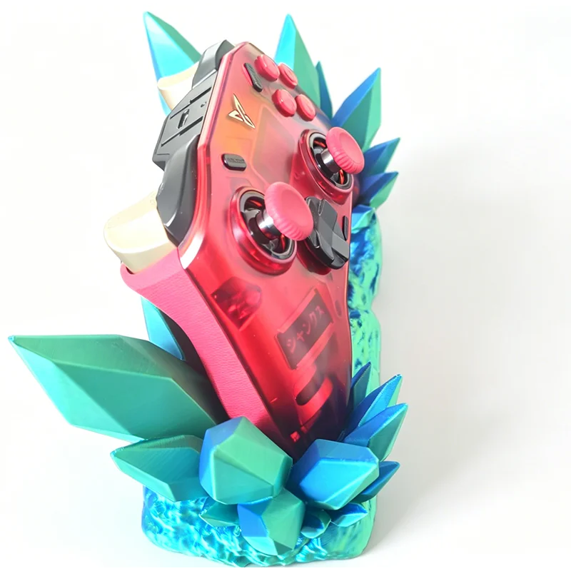 Impresión 3D Adecuada para Soporte de Controlador de Juegos Xbox PS4/5, Base de Protección Creativa para Escritorio con Diseño de Diamante Colorido