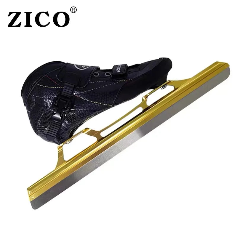 Patines de hielo CT de fibra de carbono, patines de velocidad, 380mm, 410mm, 430mm, 62, negro, azul, blanco, mujer, pista de campo