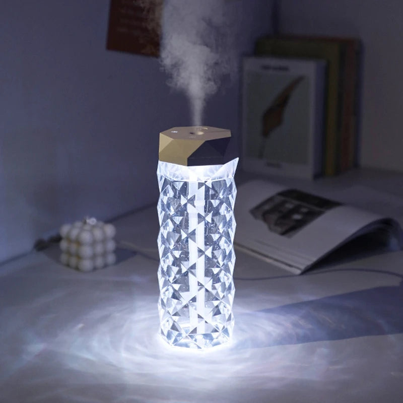 Nuevo Humidificador de cristal, lámpara de mesa USB, lámpara de noche para dormitorio, lámpara de ambiente de escritorio, máquina de aromaterapia, reposición de agua en aerosol