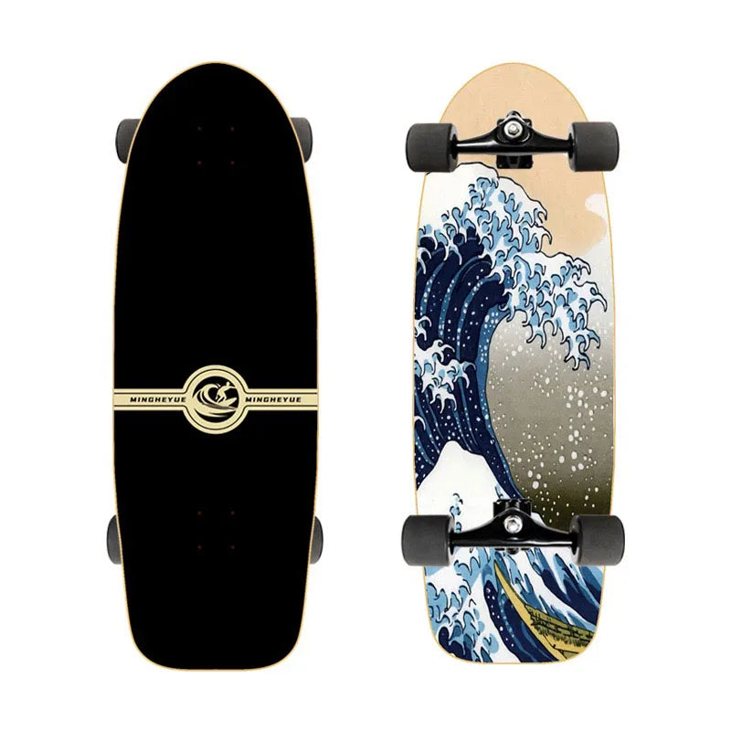 Tabla de Surfskate para Carving en Tierra, Longboard Deportivo, Skateboard Completo para Pumping, Tabla de Arce, Eje CX4, 76cm