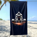 1 toalla de playa para levantamiento de pesas, poliéster de secado rápido, ligera y suave para nadar, surfear y acampar, accesorio de viaje unisex