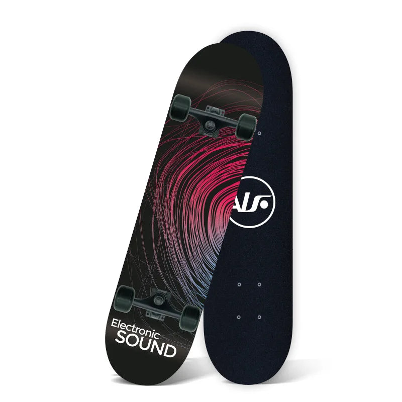 Patineta para Principiantes, Doble Kick Board, 80*20cm para Adolescentes y Adultos, Patineta de Cuatro Ruedas para Desplazamientos por la Calle