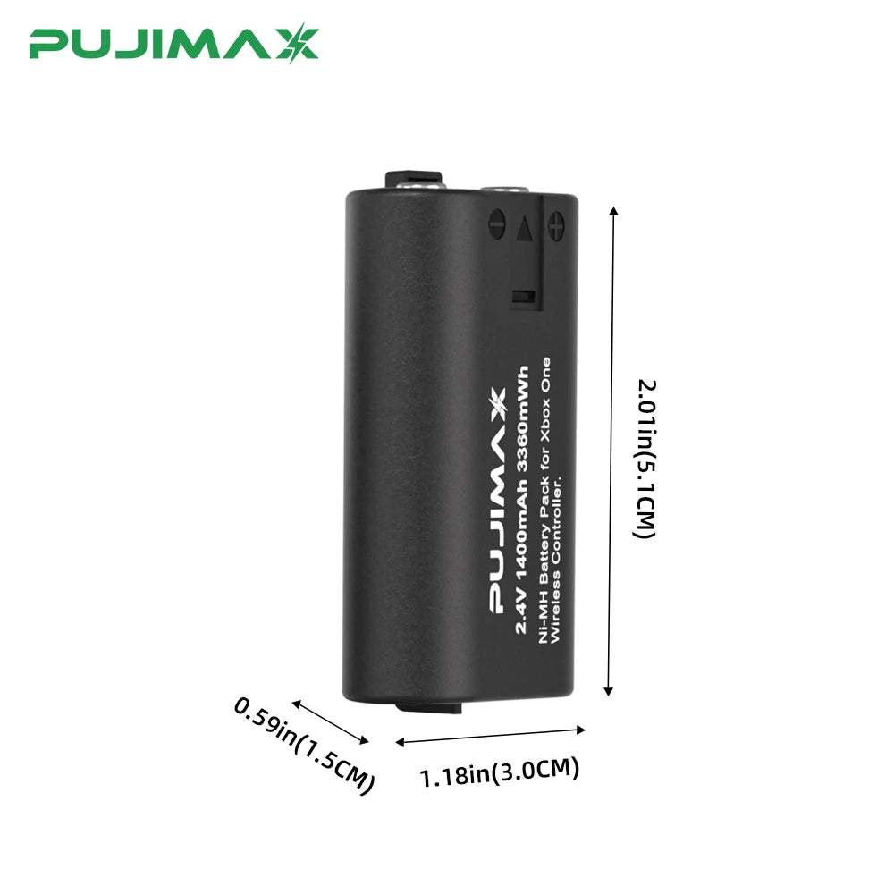 Paquete de baterías recargables PUJIMAX 3360mWh Ni-MH para XBOX Serie S/X y XBOX ONE S/X/Elite con cargador + cable de carga