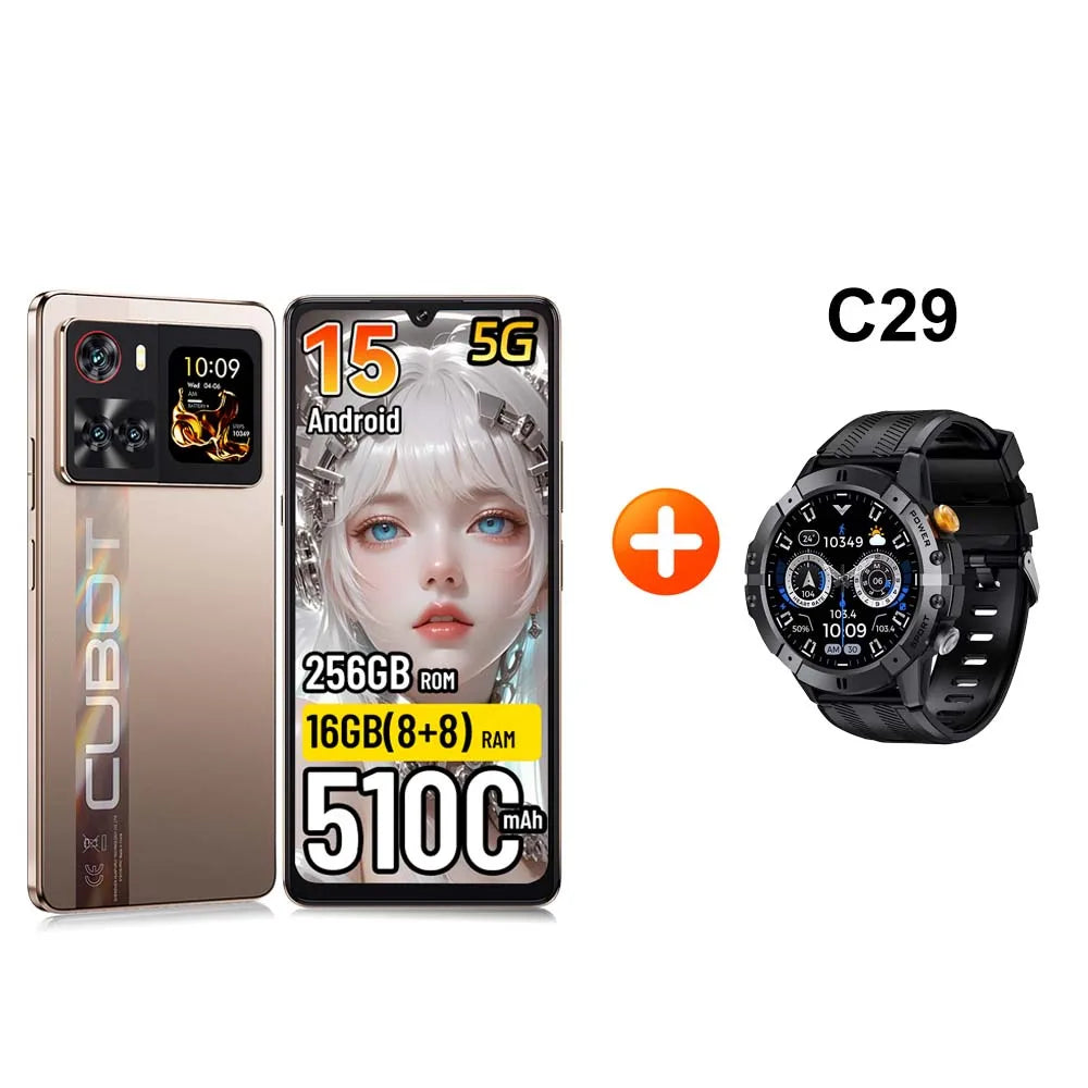 [Envíos desde Polonia] Cubot X100 Android 15 5100mAh 33W NFC Smartphone 5G 6.88" 16GB(8+8) RAM 256GB ROM Teléfono Móvil 64MP