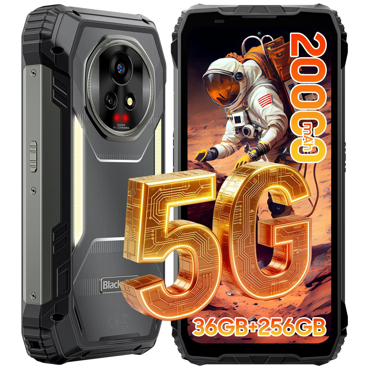 Smartphone ultrarresistente satelital Blackview XPLORE 2, Android 15, batería de 20000 mAh, pantalla AMOLED de 6,73" 3.2K a 120 Hz, comunicación satelital