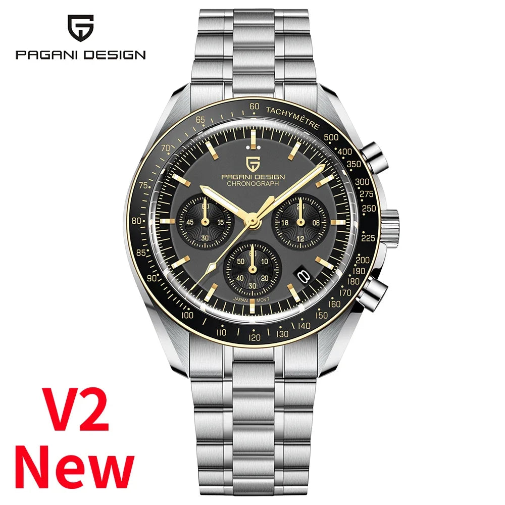 Relojes para hombre PAGANI DESIGN AK Project Mars 2026, reloj de cuarzo de lujo para hombre, cronógrafo deportivo con cristal de zafiro AR, fecha automática