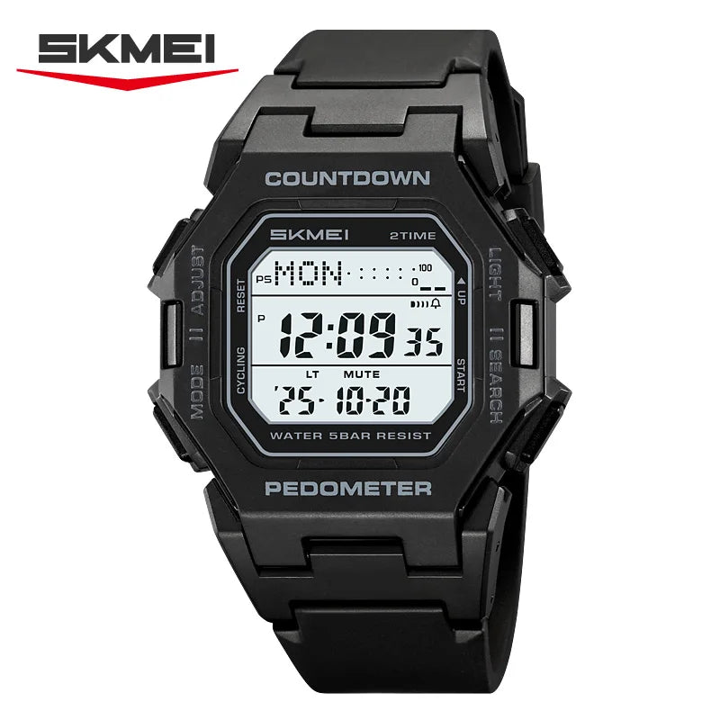 Reloj digital electrónico para hombre SKMEI 2596, nuevo, a la moda, con alarma, calendario, cronógrafo y luz.