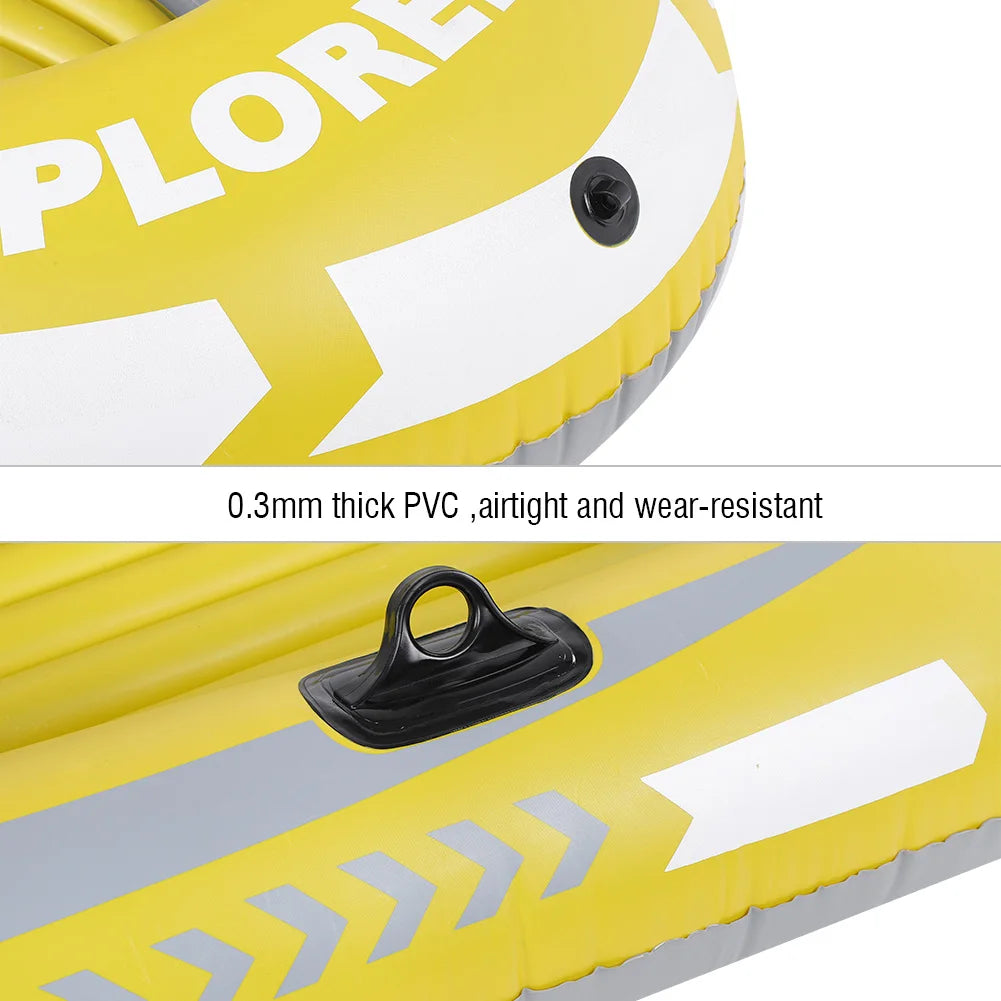 Bote Inflable Individual para Deriva, Kayak Inflable de PVC, Canoa, Bote de Aire para Remar, Pesca, Deriva, Buceo y Natación