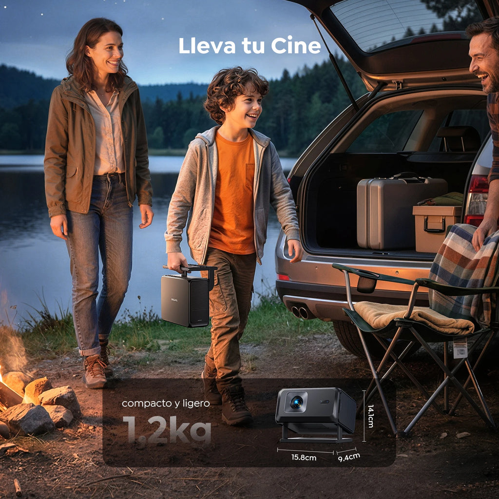 Proyector Toptro 4K Full HD 1080P con Wi-Fi 6, enfoque automático, portátil, compatible con Google TV, ideal para un cine en casa inteligente y para uso en exteriores.