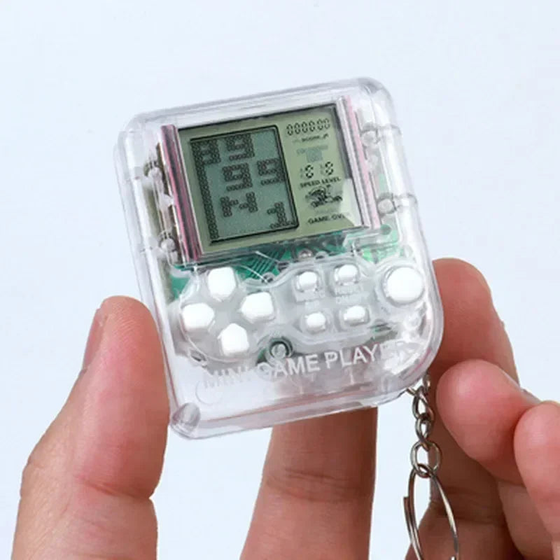 Mini llavero de bolsillo clásico portátil, anillo antipérdida, vídeo nostálgico Retro, máquina de consola de juegos, juguetes para niños, reproductor de juegos