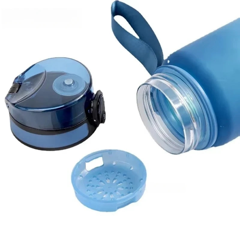 Botella de agua deportiva de gran capacidad de 1 litro, vaso de plástico de Color degradado, artículos para bebidas, viajes en la playa al aire libre, jarras portátiles para gimnasio y Fitness