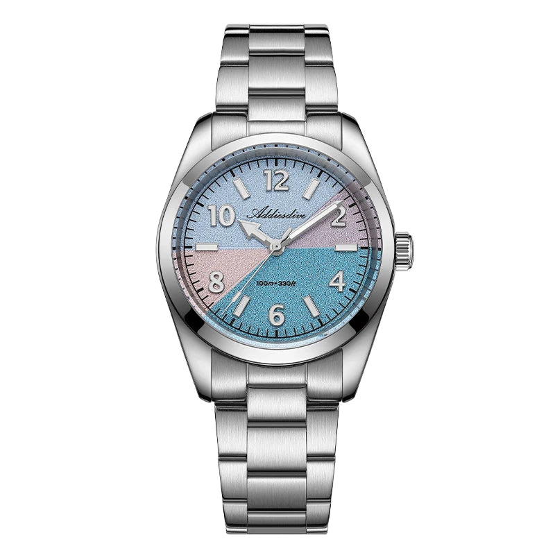 Reloj ADDIESDIVE para hombre 2026, nuevo reloj de cuarzo de 36 mm AD2555, cristal de zafiro, resistente al agua 100 m, luminoso BGW9, reloj de acero inoxidable 316L