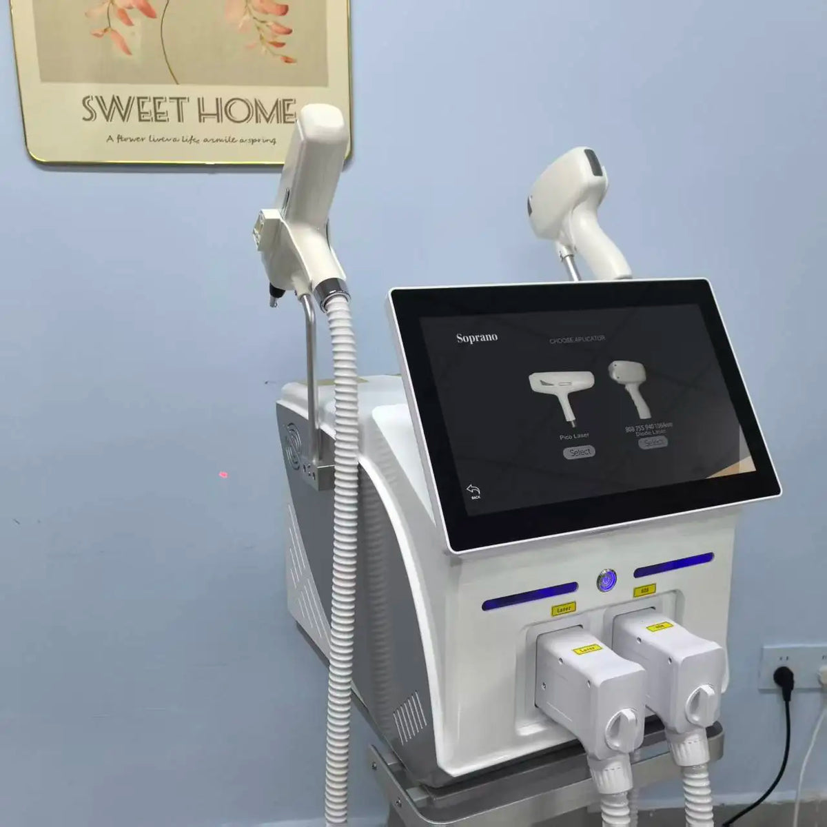 Máquina de Depilación Láser de Diodo 808 2 en 1 FAC Myoslim 10Bars, Máquina de Eliminación de Tatuajes de Picosegundos, Rejuvenecimiento de la Piel con 4 Longitudes de Onda