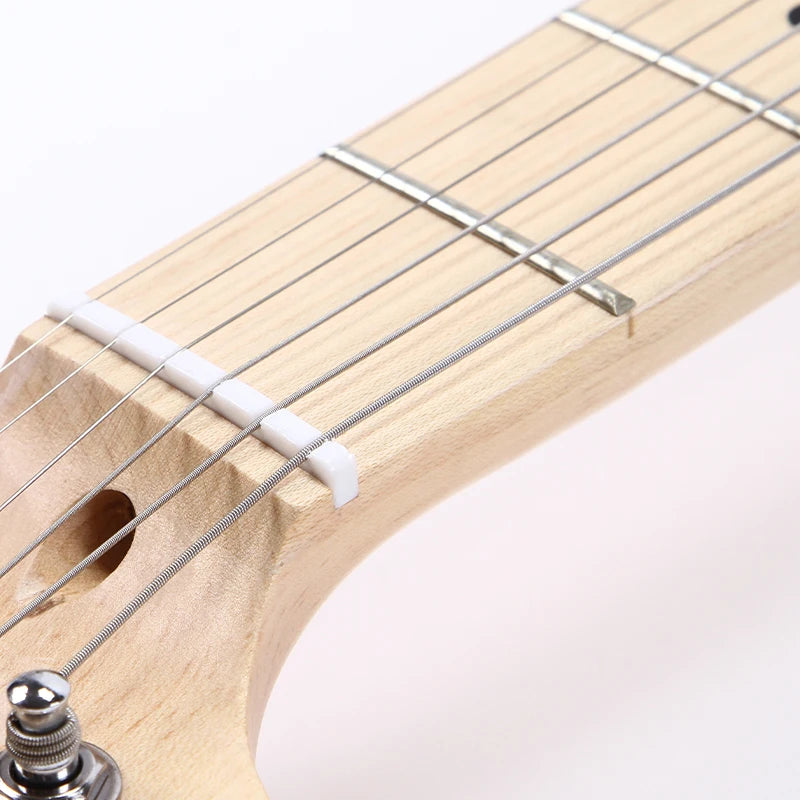 Guitarra Eléctrica MS-100 Estilo ST de 6 Cuerdas y 22 Trastes, Cuerpo de Madera de Álamo, Diapasón de Arce Canadiense, Instrumento Musical Profesional