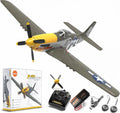 Avión de Control Remoto P-51D P51 Mustang de 690 mm y 27 Pulgadas, Avión de Juguete con Motor sin Escobillas para Principiantes, Adultos Mayores de 14 Años y Expertos, 4 Canales