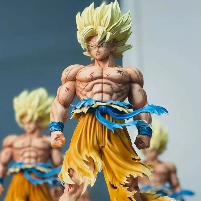 Estatua Jt Dragon Ball Z Son Goku figura cabezas reemplazables Base Led Super Saiyan Goku figuras de acción colección modo juguetes regalos