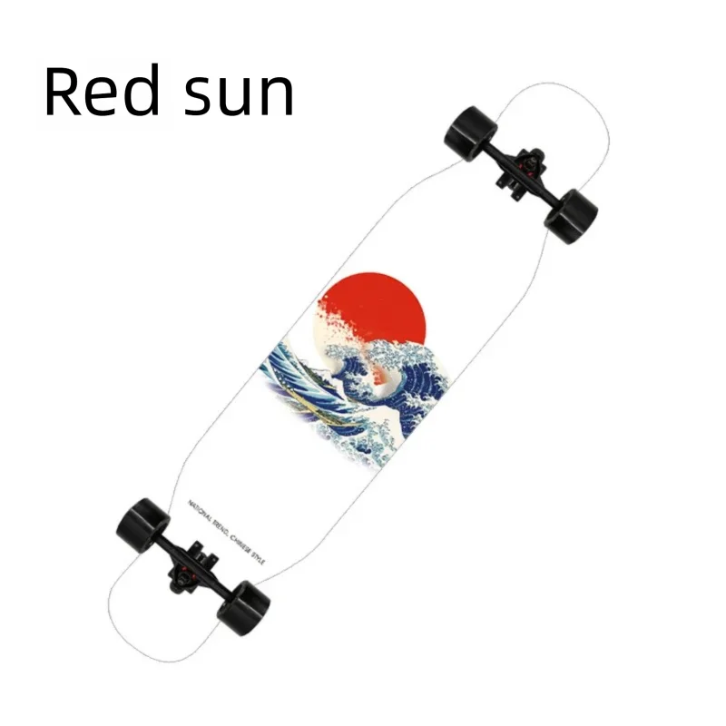 Longboard de Danza Freestyle de 42 Pulgadas con Doble Kick, Skateboard Completo, Cruiser Urbano para Principiantes, Adultos, Hombres y Mujeres