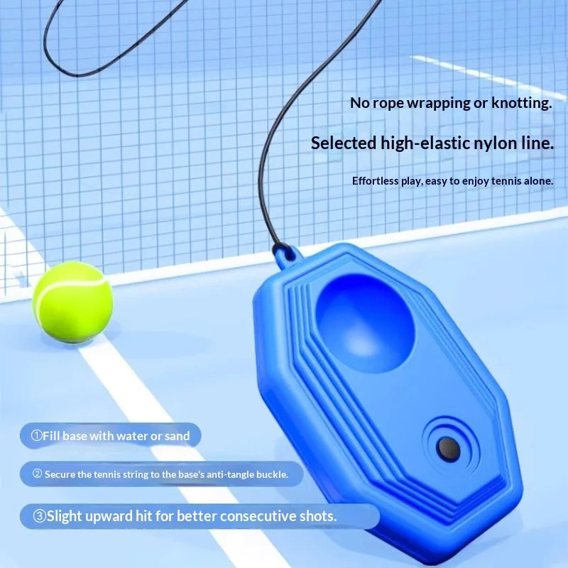 Raqueta de Tenis con Pelota de Rebote para Entrenamiento Individual, Portátil, con Cuerda de Alta Elasticidad, para Adultos, Ayuda para el Entrenamiento, Raqueta de Tenis de Playa