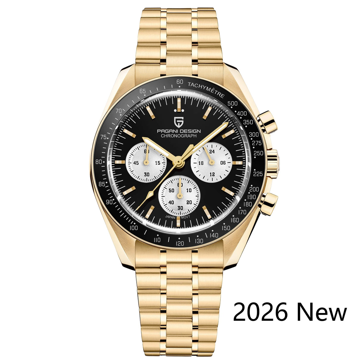 PAGANI DESIGN 2026 Nuevos Relojes de Hombre Reloj de Cuarzo de Lujo Superior para Hombres Cronógrafo de Velocidad con Fecha Automática Reloj de Pulsera con Espejo de Zafiro AR