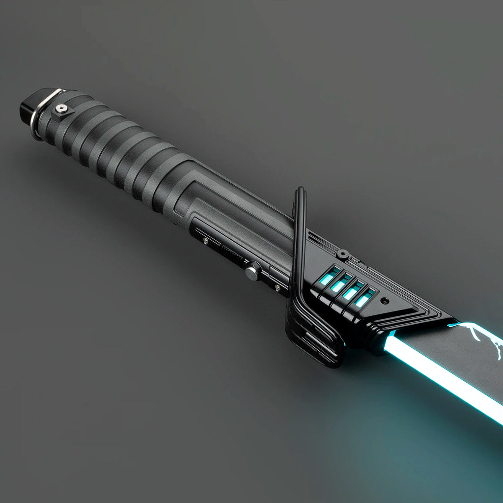 DamienSaber Dark Saber Xeno3.0 Pixel Sensitive Smooth Swing Lightsaber Heavy Dueling Metal Handle with 34 Sound Fonts Bluetooth