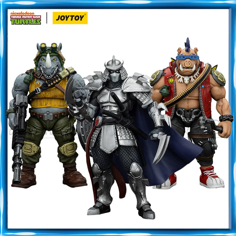 JOYTOY TMNT 1/18 Action Figure Teenage Mutant Ninja Turtles Turtle Shredder Beebop Rocksteady figures Toys
