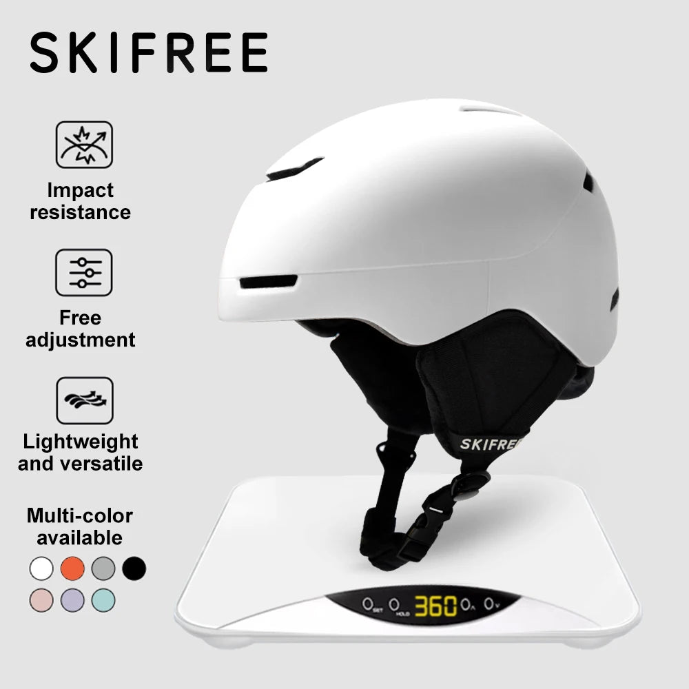 Casco de Esquí SKIFREE-S2 Zhufeng, Carcasa de PC Ligera, Almohadilla EPS, Ajuste 3D Regulable, Ajuste Asiático, Almohadillas de Oído Removibles