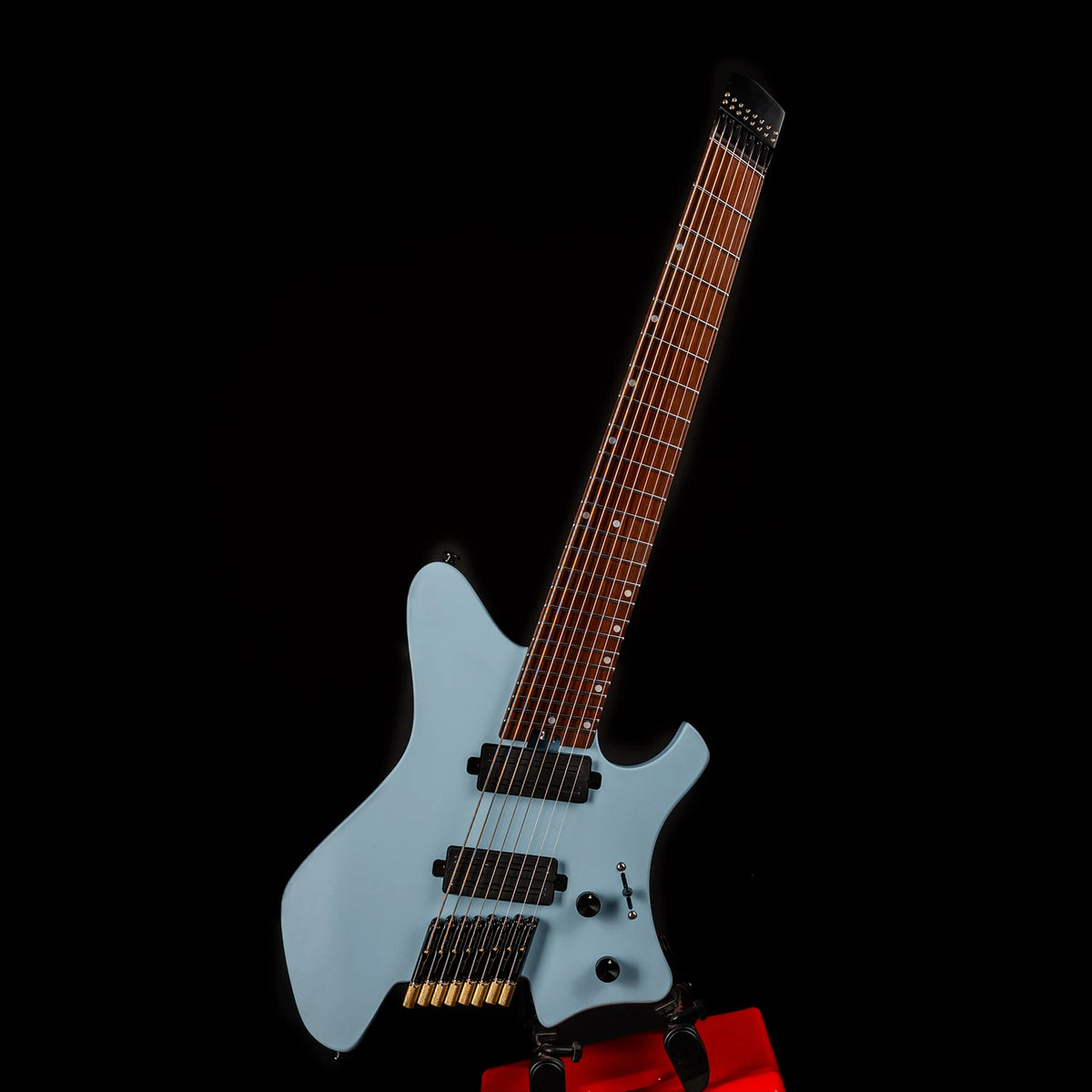 EART Guitars GW-8F, guitarra eléctrica sin cabeza de 8 cuerdas, cuerpo de caoba asado, pastillas HH multiescabeo de 25,5-26,25"
