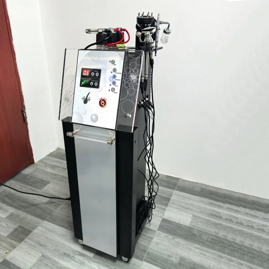 Máquina de Spa Capilar 8 en 1, Dispositivo de Masaje de Cuero Cabelludo con Burbujas para Salón de Belleza Coreano, Equipo de Tratamiento para el Crecimiento del Cabello y Cuidado de Belleza