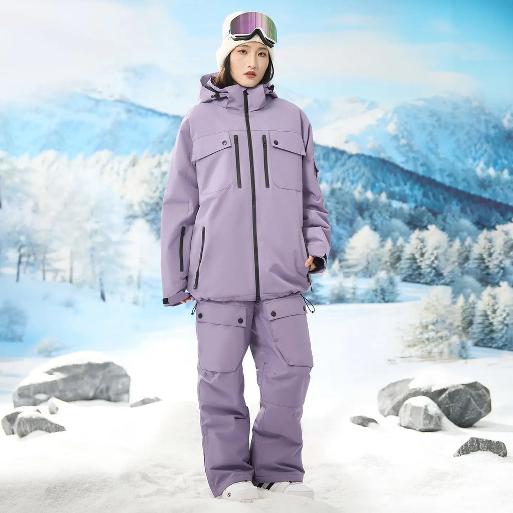 Nuevo Conjunto de Traje de Esquí Individual y Doble Original, Ropa de Esquí Impermeable y Gruesa para Hombre, Ropa Universal Cálida para Mujer