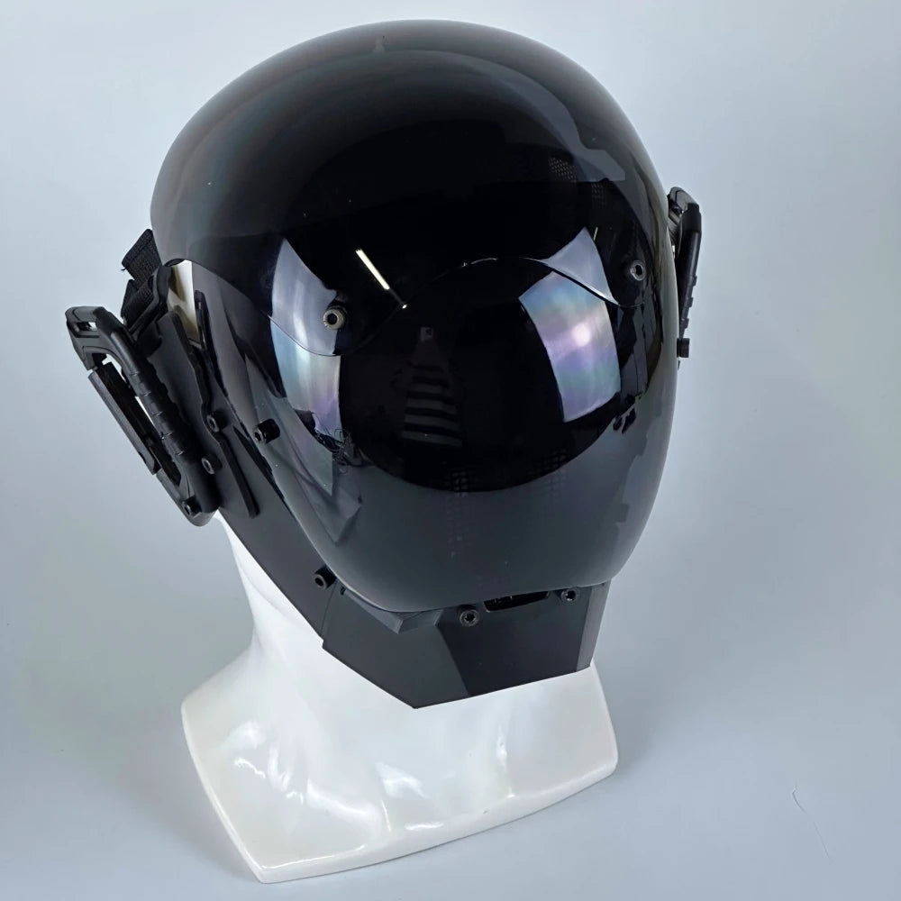 Máscara Cyberpunk para hombres, máscara LED de cuerno de buey, ropa técnica Punk futurista, Cosplay de Halloween, accesorios para fiestas y festivales de música