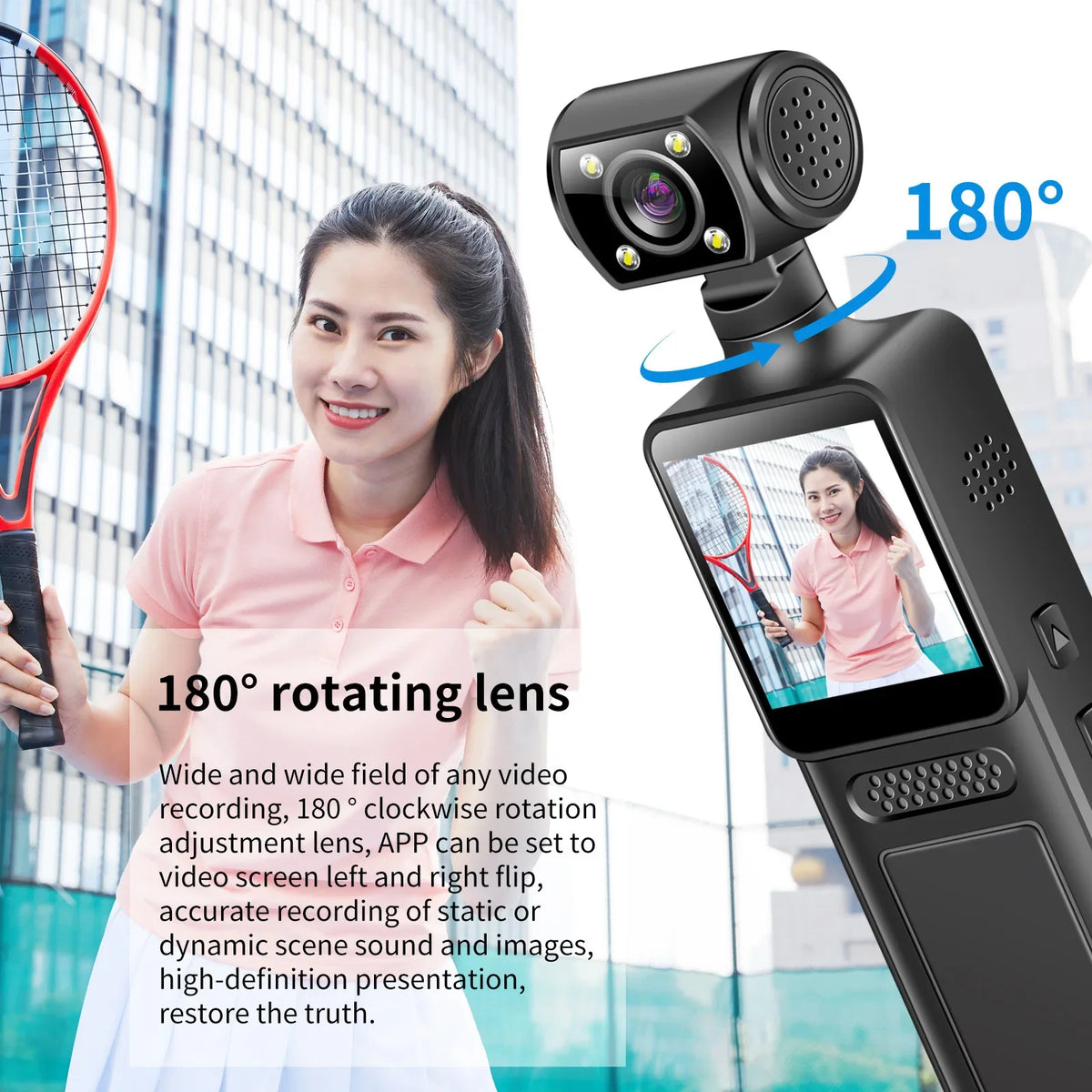 Mini cámara 1080P 4K HD, visión nocturna portátil, deportes, DV, vídeo Digital, grabadora para entusiastas de la aptitud, cámara de bolsillo giratoria 360