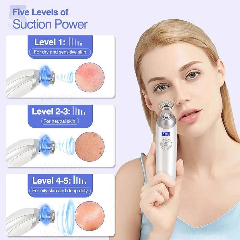 Máquina de microdermoabrasión de diamante inalámbrica 2025, eliminador de espinillas, limpiador de poros al vacío, herramienta de cuidado de la piel Facial, dispositivo de belleza Facial