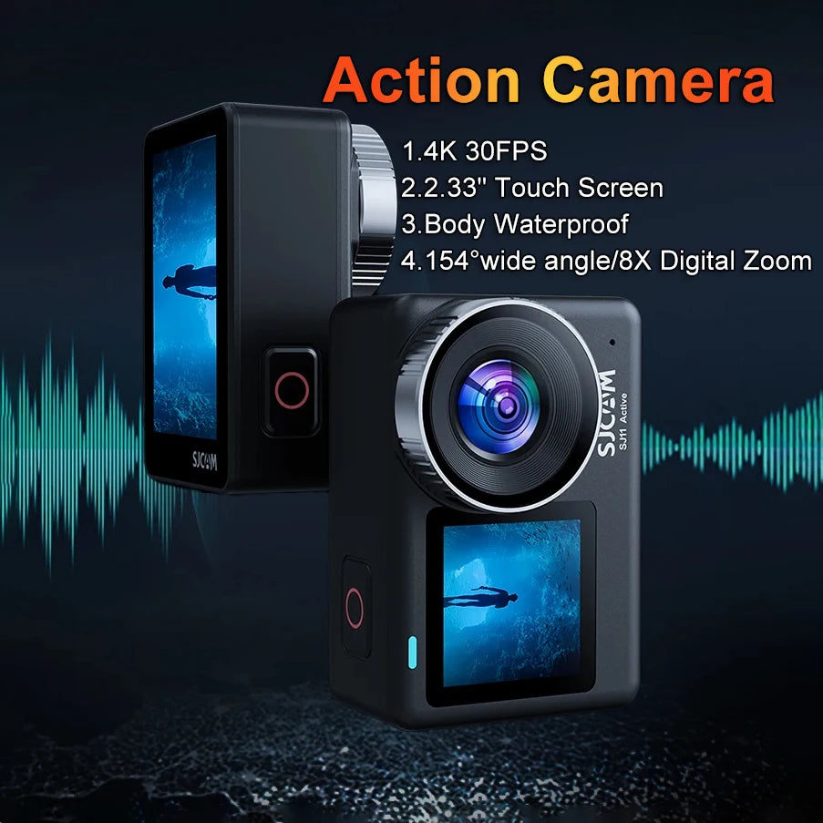 Cámara de Acción Activa SJ11 4K HD 20MP con Pantalla Táctil de 2.33'', Resistente al Agua, WiFi 5G, Video HDR Activo, Cámara Deportiva en Vivo