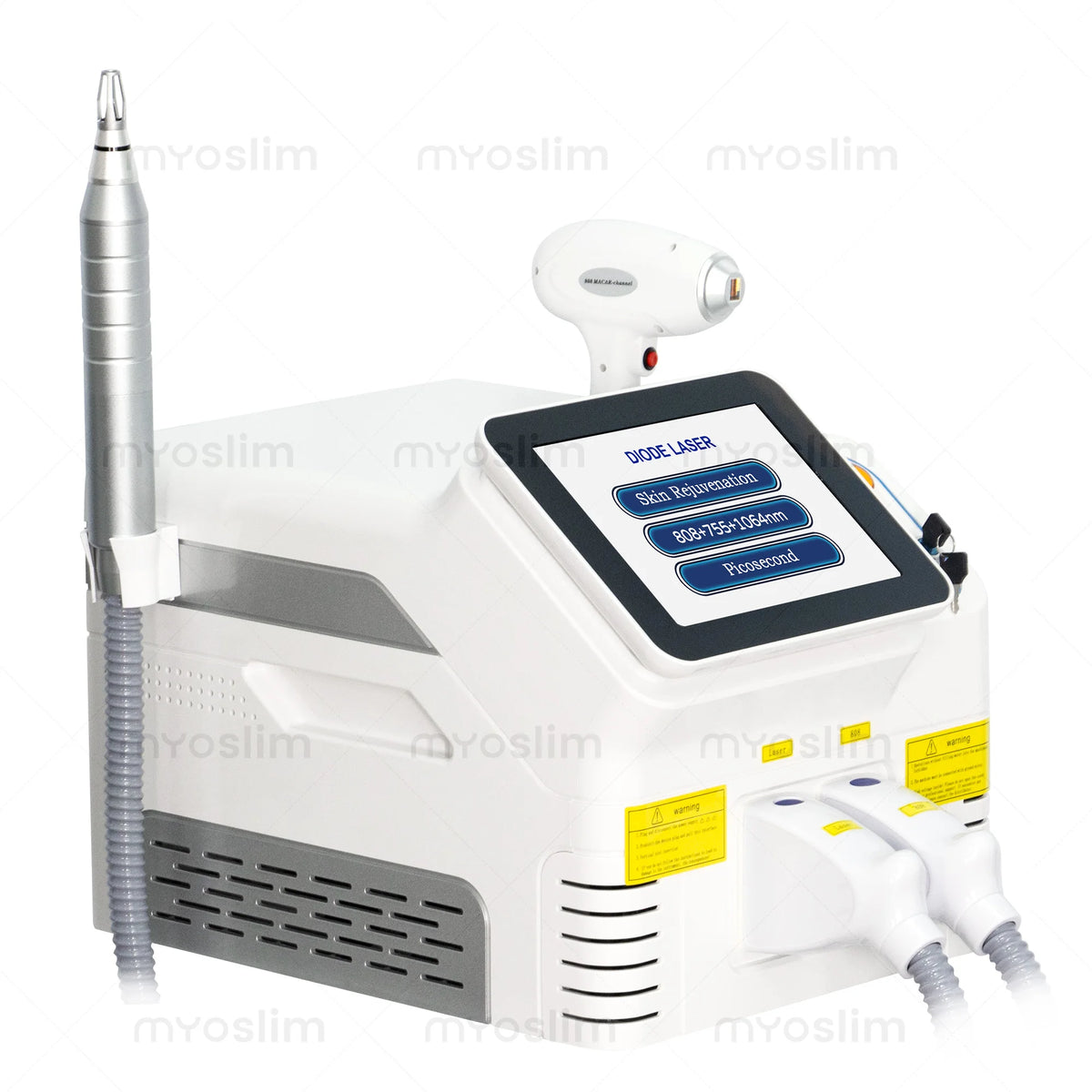 Máquina de Picosegundos de Diodo 2 en 1 - 808nm 755nm 1064nm para Depilación Permanente, Eliminación de Tatuajes y Rejuvenecimiento de la Piel