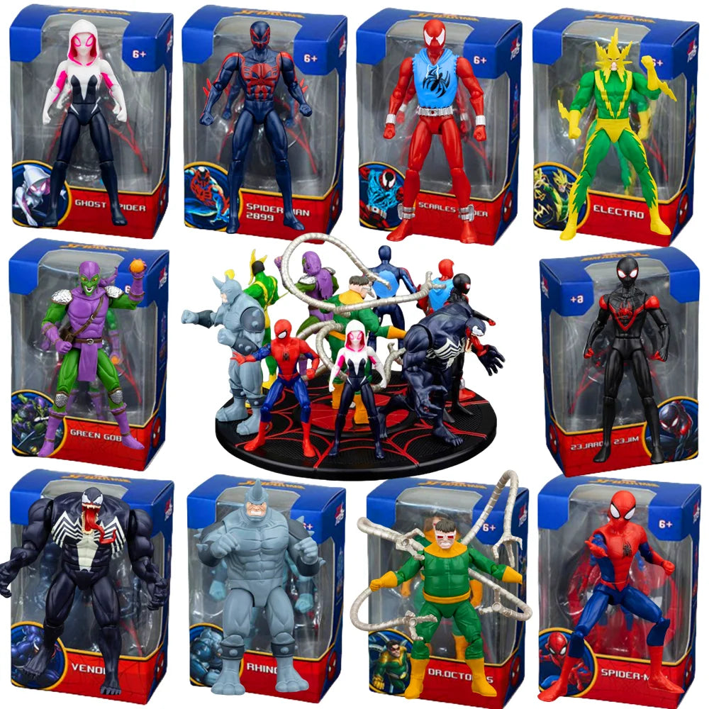 Figura de acción ZD Original de 4 pulgadas, juguete de Iron Man Scarlet Spider Miles Morales Spider-Man Venom Gwen, muñeco móvil de Anime, modelo regalo