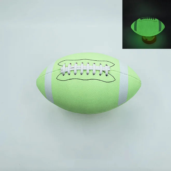 Balón de entrenamiento deportivo de fútbol americano cosido a máquina de cuero Pu, Balón de oliva, regalo para hijo y abuelo, Rugby, partido oficial, tamaño #9