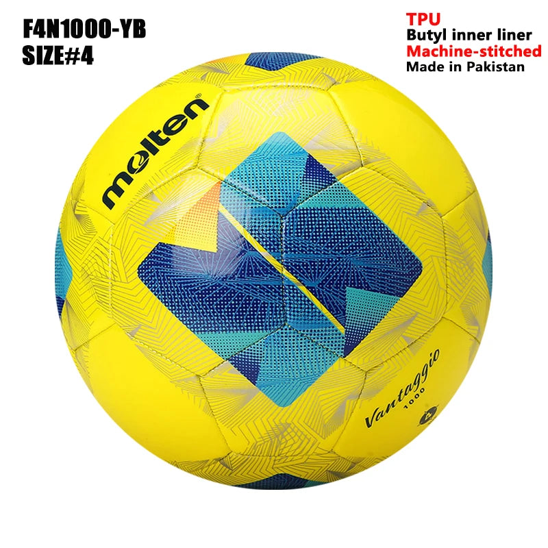 Balones de Fútbol Molten 2027, Tamaño Estándar 5 y 4, Alta Calidad, para Deportes de Equipo al Aire Libre, Partidos, Entrenamientos de Fútbol