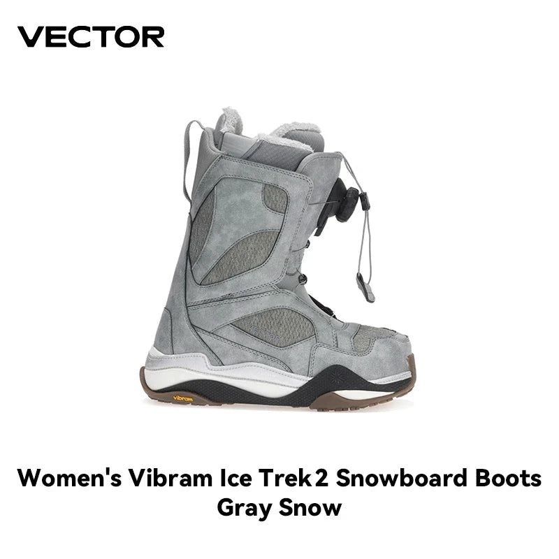 VECTOR-zapatos de esquí profesionales para hombre y mujer, botas de Snowboard impermeables y cálidas, botas de nieve transpirables de cuero antideslizante, equipo de esquí