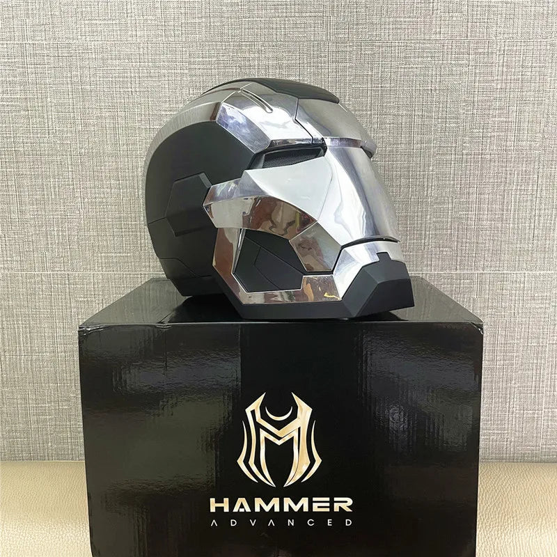 Nuevo Casco de Iron Man War Machine Mk5 Mk50 M17, Máscara de Casco 1:1 Abrible con Control por Voz, Colección de Cosplay para Adultos, Adorno, Regalo