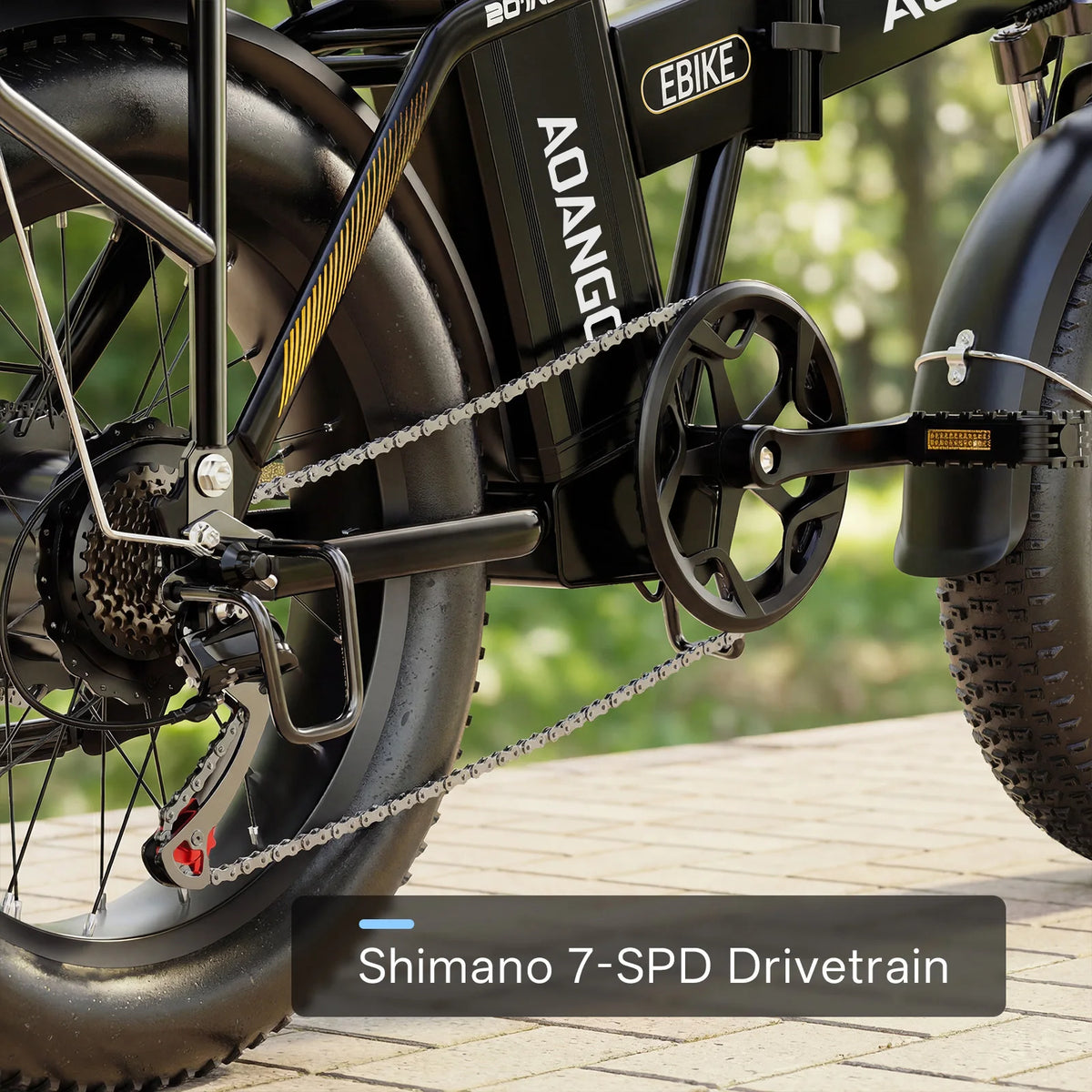 Electric Bike 20 Inch Fat Tire, 48V 50Ah Removable Battery, 7‑Speed E‑Bicycle, Disc Brakes, 240KM Long Range, Adult E‑Bike Aoango F6