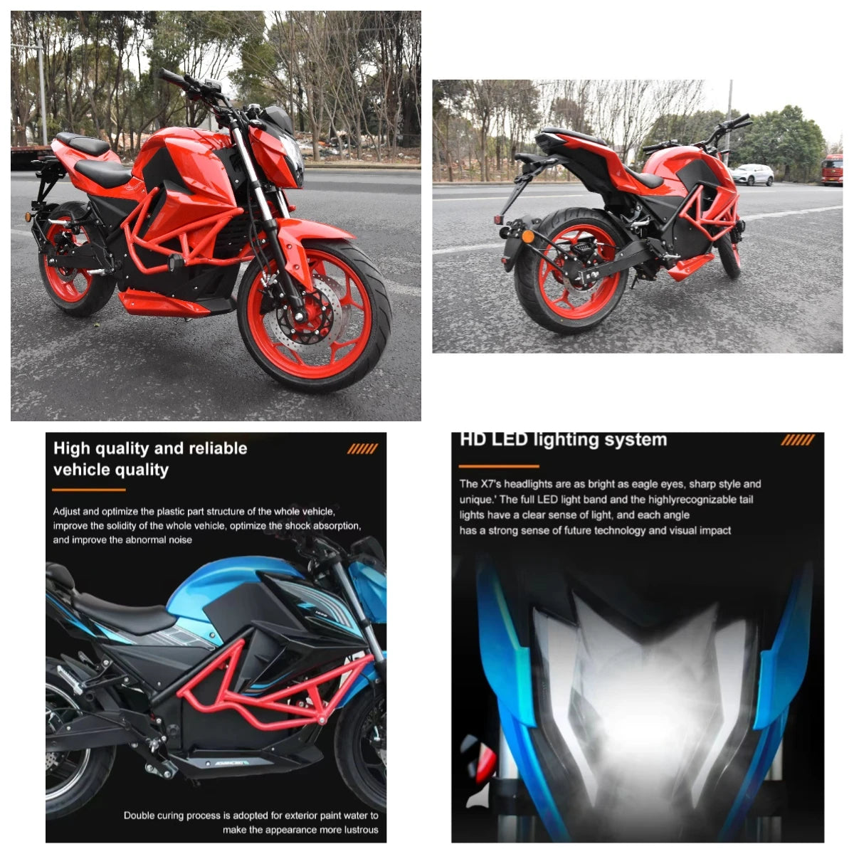 Krono Wild The Factory vende motocicletas eléctricas baratas con motor central de cadena de 3000W y una velocidad de 110 km/h