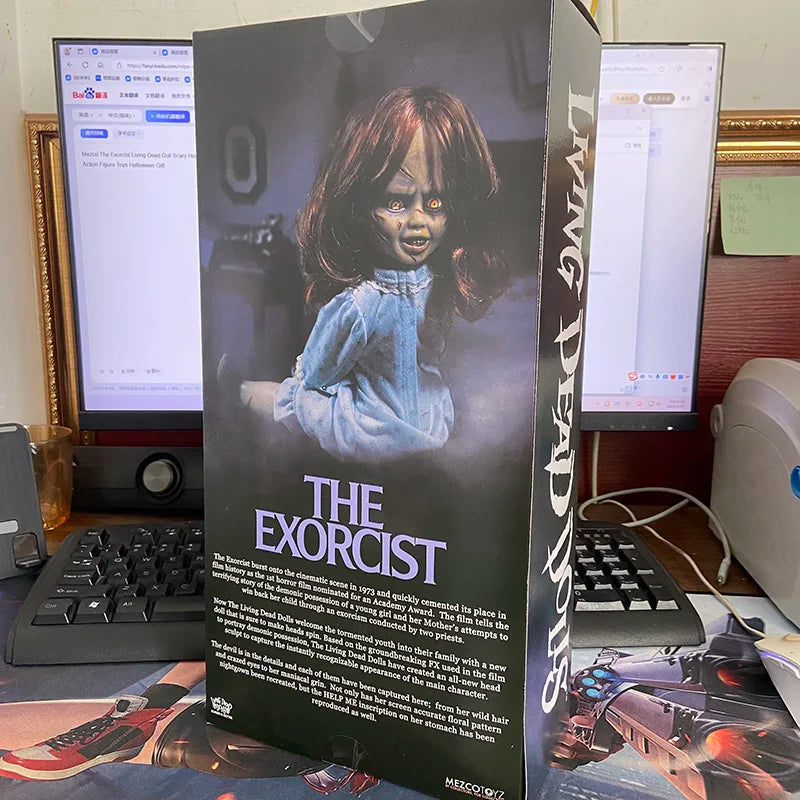 Figura de 30 cm de Mezco Horror Living Dead Dolls, Figura de PVC de El Exorcista, Modelo Articulado, Figura de Dibujos Animados, Juguete, Regalos de Cumpleaños