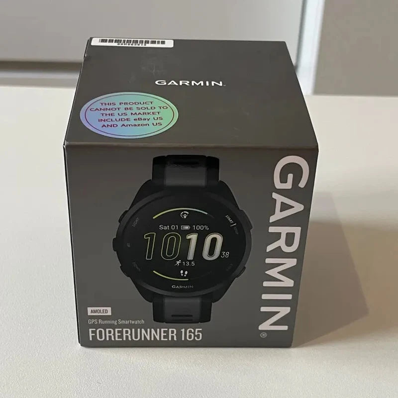 Reloj deportivo inteligente Garmin Forerunner 165 estilo básico, pantalla AMOLED de 1,2 pulgadas, GPS, compatible con múltiples idiomas