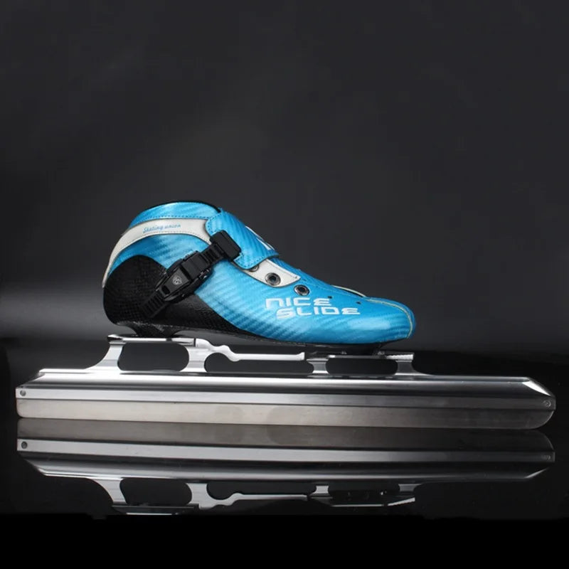 Patines de Hielo de Fibra de Carbono con Posicionamiento Profesional para Adultos, Zapatos de Patinaje de Primera Calidad
