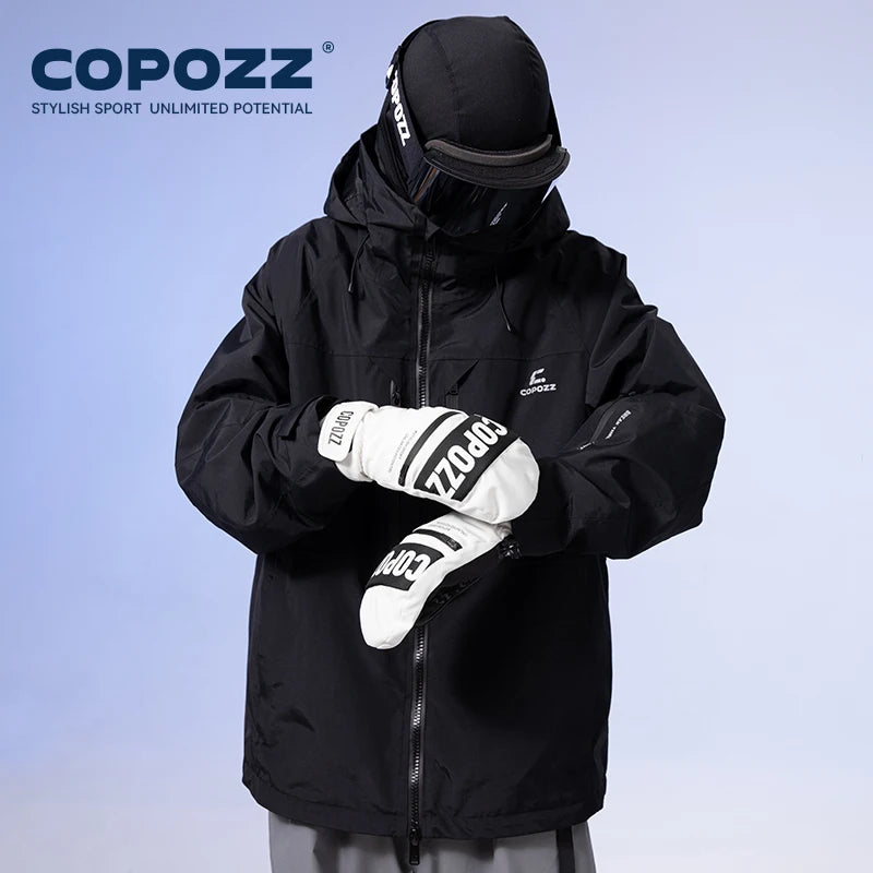 COPOZZ 3M Thinsulate grueso adulto adolescente profesional Snowboard guantes de esquí a prueba de viento invierno cálido guantes térmicos para nieve moto de nieve