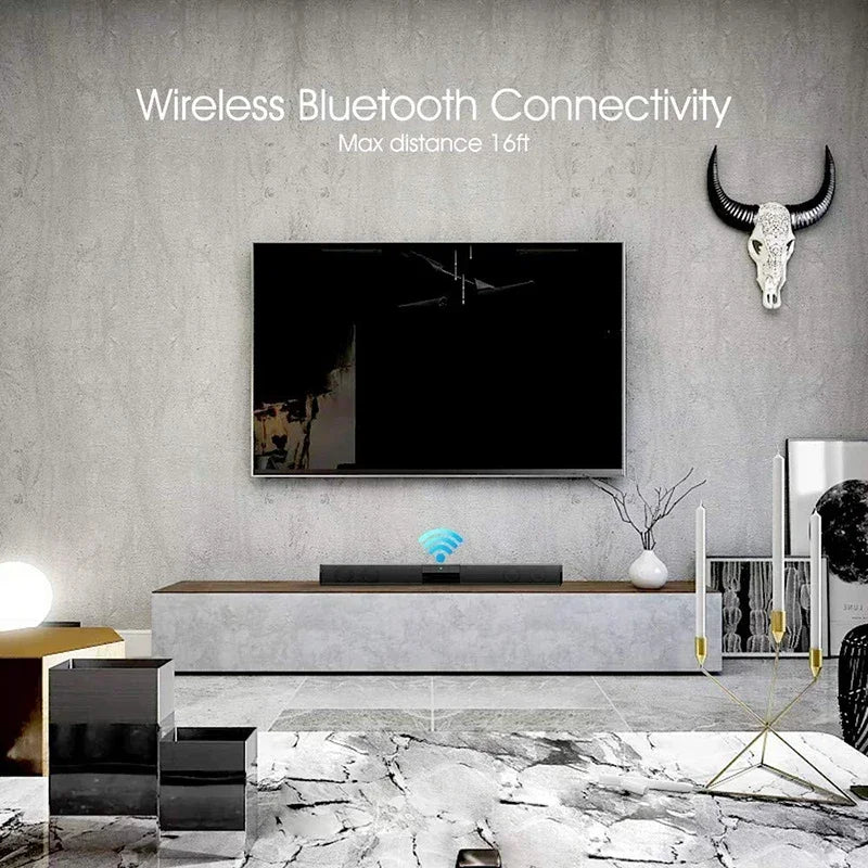Barra de Sonido, Sistema de Sonido para Cine en Casa, Altavoz Bluetooth, Altavoz para TV y Computadora, Equipo con Subwoofer Portátil, Centro de Música con Radio, 40W
