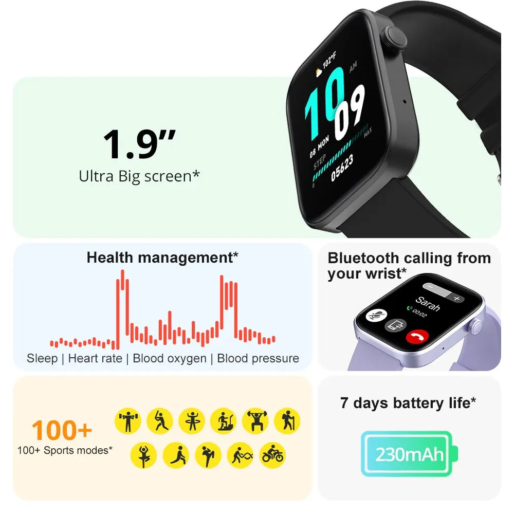 COLMI P71 Smartwatch con llamadas de voz, monitoreo de salud para hombres, resistencia al agua IP68, notificaciones inteligentes, asistente de voz, Smartwatch para mujeres