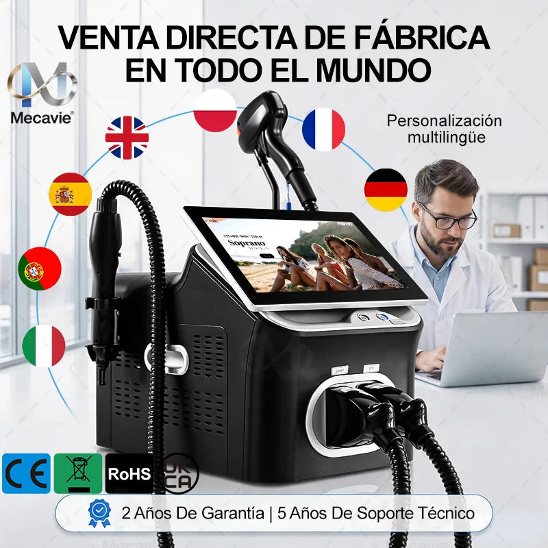 Máquina profesional 2 en 1 de diodo láser FAC 6000W 6 ondas 808nm para depilación, equipo de belleza para eliminación de tatuajes Pico QSwitch ND:YAG
