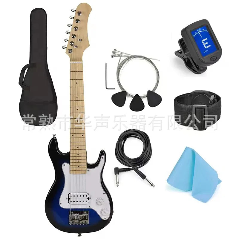 Guitarra Eléctrica de 30 Pulgadas para Niños y Niñas Principiantes, con Correa de Mochila y Accesorios, Instrumento de Cuerda