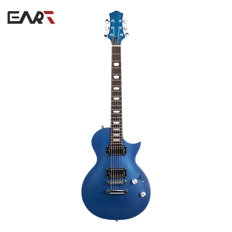 EART-guitarra eléctrica EGLP-610, cuerpo de caoba asado, juego de madera en junta de acero inoxidable 22F, diapasón de palisandro de la India